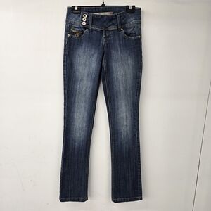 Foxy Jeans Boot Cut 3 Button Light Blue Cotton Size 1